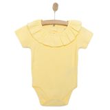 HelloBaby Kız Bebek Body Fırfırlı Kısa Kol Sarı -