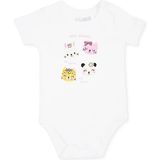 Hellobaby Kız Bebek Body Hayvan Baskılı Çıtçıtlı Zarf Yaka Short Sleeve - Ekru - 2 - 3 Yaş
