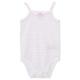 HelloBaby Kız Bebek Body Kalp Baskılı Çıtçıtlı Bisiklet Yaka İp Askılı - Ekru