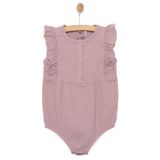 HelloBaby Kız Bebek Body Müslin Atlet Kol Mor