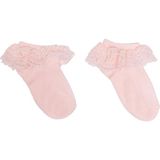 Hellobaby Kız Bebek Dantelli Çorap - 2 - 2,5 Yaş - Pembe