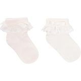 HelloBaby Kız Bebek Dantelli Çorap Ekru 3-4 Yaş -