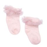 HelloBaby Kız Bebek Dantelli Çorap Pembe 4-5 Yaş -