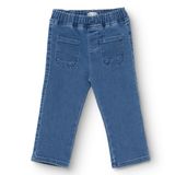 HelloBaby Kız Bebek Denim Pantolon Düğmeli Reçme - İndigo