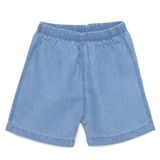 HelloBaby Kız Bebek Denim Şort Reçme - Mavi