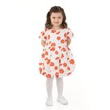 HelloBaby Kız Bebek Elbise Bisiklet Yaka Kısa Kol - Desenli