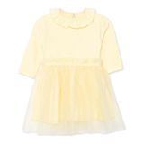 HelloBaby Kız Bebek Elbise Bisiklet Yaka Long Sleeve - Sarı