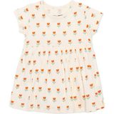 Hellobaby Kız Bebek Elbise Body Çiçek Baskılı Çıtçıtlı Bisiklet Yaka Short Sleeve - Bej - 3 - 6 Ay
