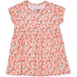 Hellobaby Kız Bebek Elbise Body Çiçek Baskılı Çıtçıtlı Bisiklet Yaka Short Sleeve - Pembe - 3 - 6 Ay