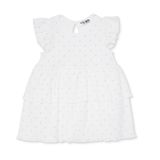 HelloBaby Kız Bebek Elbise Body Çıtçıtlı Bisiklet Yaka Short Sleeve - Ekru