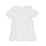 HelloBaby Kız Bebek Elbise Çiçek Baskılı Bebe Yaka Kısa Kol - Mint