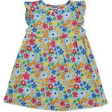 Hellobaby Kız Bebek Elbise Çiçek Baskılı Bisiklet Yaka Sleeveless - Mavi - 6 - 9 Ay