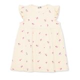 HelloBaby Kız Bebek Elbise Çiçek Baskılı Bisiklet Yaka Sleeveless