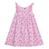 HelloBaby Kız Bebek Elbise Çiçek Baskılı Bisiklet Yaka Strappy