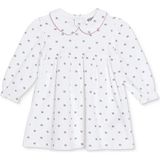 Hellobaby Kız Bebek Elbise Çiçek Baskılı Çıtçıtlı Bebe Yaka Uzun Kol - 9 - 12 Ay - Ekru