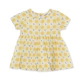 HelloBaby Kız Bebek Elbise Çiçek Baskılı Çıtçıtlı Bisiklet Yaka Short Sleeve