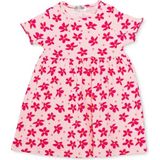 Hellobaby Kız Bebek Elbise Çiçek Baskılı Düğmeli Bisiklet Yaka Short Sleeve - Pembe - 3 - 4 Yaş