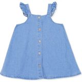 Hellobaby Kız Bebek Elbise Çiçek Baskılı Düğmeli Modelli Yaka Ip Askılı - 9 - 12 Ay - İndigo