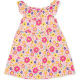 Hellobaby Kız Bebek Elbise Çiçek Baskılı Fırfırlı Yaka Sleeveless - Pembe - 12 - 18 Ay