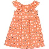Hellobaby Kız Bebek Elbise Çiçek Baskılı Fırfırlı Yaka Sleeveless - Turuncu - 18 - 24 Ay
