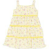 Hellobaby Kız Bebek Elbise Çiçek Baskılı Modelli Yaka Ip Askılı - Sarı - 12 - 18 Ay