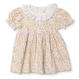 HelloBaby Kız Bebek Elbise Kareli Çıtçıtlı Bisiklet Yaka Kısa Kol