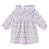 HelloBaby Kız Bebek Elbise Leopar Baskılı Bebe Yaka Long Sleeve - Ekru