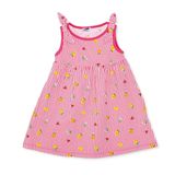 HelloBaby Kız Bebek Elbise Meyve Baskılı Bisiklet Yaka Strappy