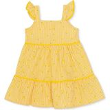 Hellobaby Kız Bebek Elbise Meyve Baskılı Modelli Yaka Strappy Reçme - Sarı - 6 - 9 Ay