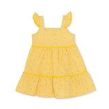 HelloBaby Kız Bebek Elbise Meyve Baskılı Modelli Yaka Strappy Reçme - Sarı