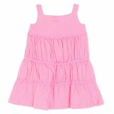 HelloBaby Kız Bebek Elbise Modelli Yaka İp Askılı - Pembe