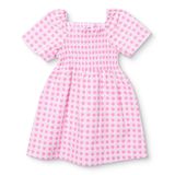 HelloBaby Kız Bebek Elbise Modelli Yaka Short Sleeve - Pembe