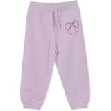 Hellobaby Kız Bebek Eşofman Alt Fiyonk Baskılı Bağcıklı Lastikli - Pembe - 4 - 5 Yaş