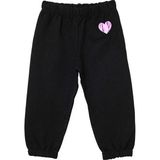 Hellobaby Kız Bebek Eşofman Alt Kalp Baskılı Lastikli - Siyah - 9 - 12 Ay