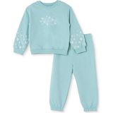 Hellobaby Kız Bebek Eşofman Takımı Çiçek Baskılı Bisiklet Yaka Uzun Kol Lastikli - Mint - 2 - 3 Yaş