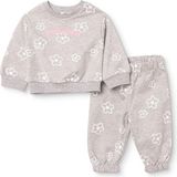 Hellobaby Kız Bebek Eşofman Takımı Yazı Baskılı Bisiklet Yaka Uzun Kol Lastikli - Gri Piedra - 3 - 4 Yaş