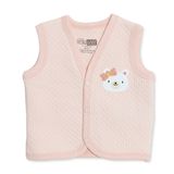 HelloBaby Kız Bebek Kapitone Yelek Çıtçıtlı V Yaka Sleeveless - Pembe