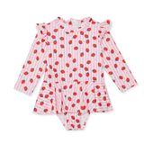 HelloBaby Kız Bebek Mayo Çilek Baskılı - Pembe