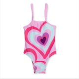 HelloBaby Kız Bebek Mayo Kalp Baskılı - Karışık