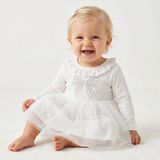 HelloBaby Kız Bebek Mevlüt Kıyafeti Düğmeli Bisiklet Yaka Long Sleeve - Ekru