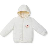 Hellobaby Kız Bebek Mont Fermuarlı Kapüşonlu Uzun Kol - Ekru - 4 - 5 Yaş