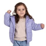 HelloBaby Kız Bebek Mont Fermuarlı Kapüşonlu Uzun Kol - Lila