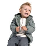 HelloBaby Kız Bebek Mont Fermuarlı Kapüşonlu Uzun Kol - Yeşil