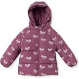 Hellobaby Kız Bebek Mont Fiyonk Baskılı Fermuarlı Kapüşonlu Uzun Kol - Pembe - 2 - 3 Yaş