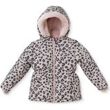 Hellobaby Kız Bebek Mont Leopar Baskılı Fermuarlı Kapüşonlu Uzun Kol - Bej - 2 - 3 Yaş