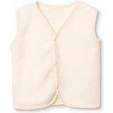 Hellobaby Kız Bebek Polar Yelek Çıtçıtlı V Yaka Atlet - 3 - 4 Yaş - Ekru