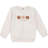 Hellobaby Kız Bebek Sweatshirt Ayı Baskılı Bisiklet Yaka Long Sleeve - Bej - 4 - 5 Yaş