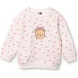 Hellobaby Kız Bebek Sweatshirt Ayı Baskılı Bisiklet Yaka Long Sleeve - Ekru - 3 - 6 Ay