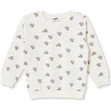 Hellobaby Kız Bebek Sweatshirt Çiçek Baskılı Bisiklet Yaka Long Sleeve - Ekru - 4 - 5 Yaş