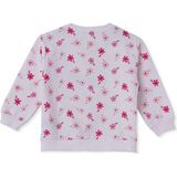Hellobaby Kız Bebek Sweatshirt Çiçek Baskılı Bisiklet Yaka Long Sleeve - Ekru - 9 - 12 Ay